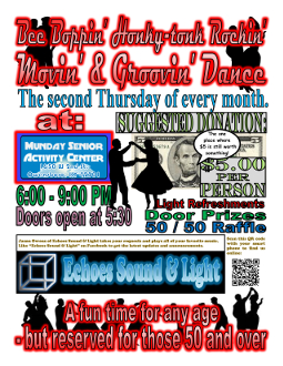 Munday Activity Center Dances Flyer