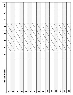 Echoes Pub Quiz Master Scoresheet